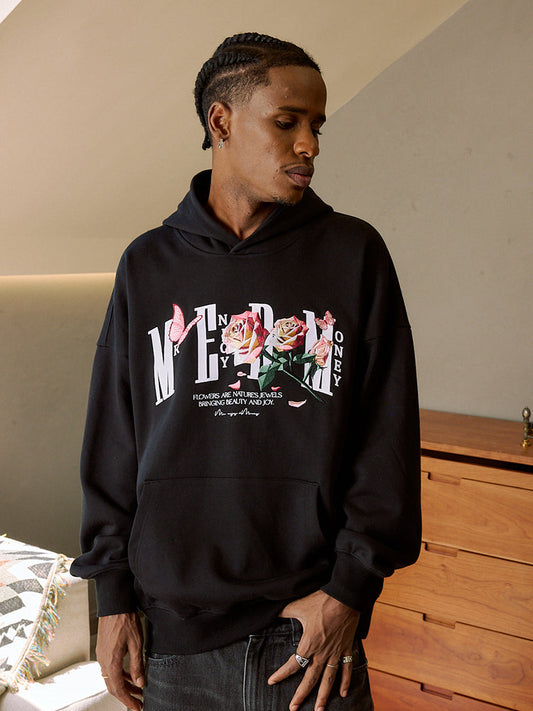 MEDM Rose Embroidered Hoodie