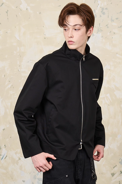 Harsh and Cruel Stand Up Collar Twill Jacket