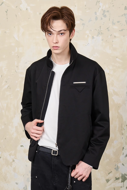 Harsh and Cruel Stand Up Collar Twill Jacket