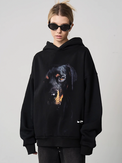 Harsh and Cruel Rottwieiler Printed Hoodie