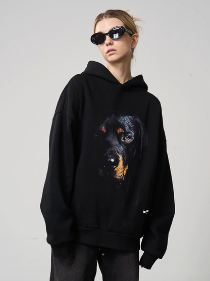 Harsh and Cruel Rottwieiler Printed Hoodie