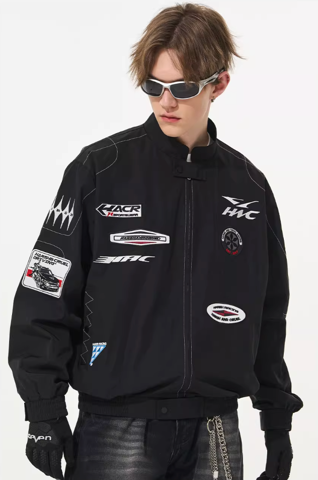 Harsh and Cruel Vintage Patches Racing Jacket