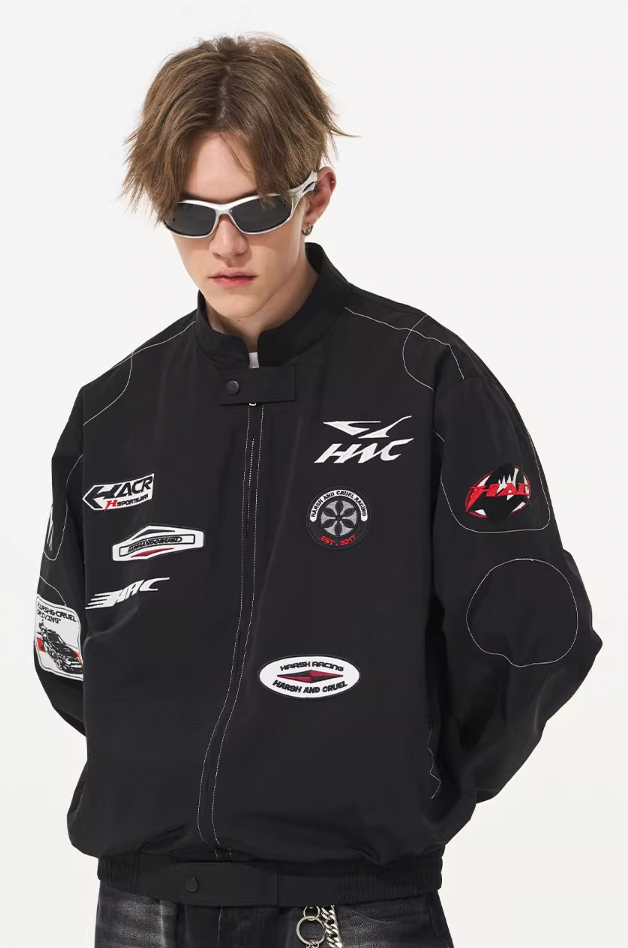 Harsh and Cruel Vintage Patches Racing Jacket