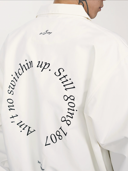 1807 Round Font Embroidered Coach Jacket