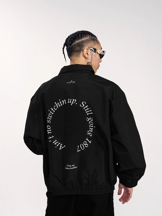 1807 Round Font Embroidered Coach Jacket