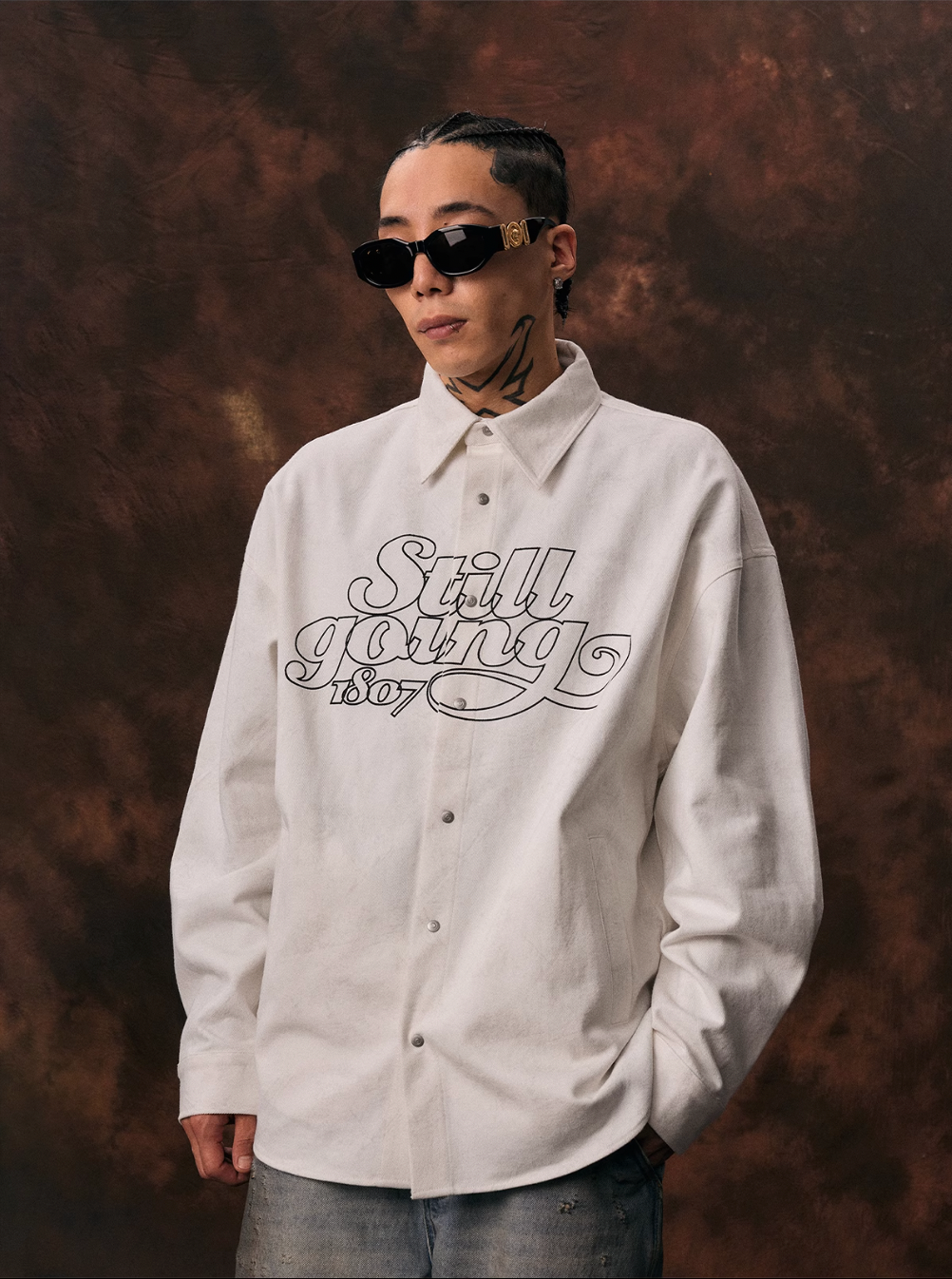 1807 STILL GOING Printed Twill Shirt Jacket