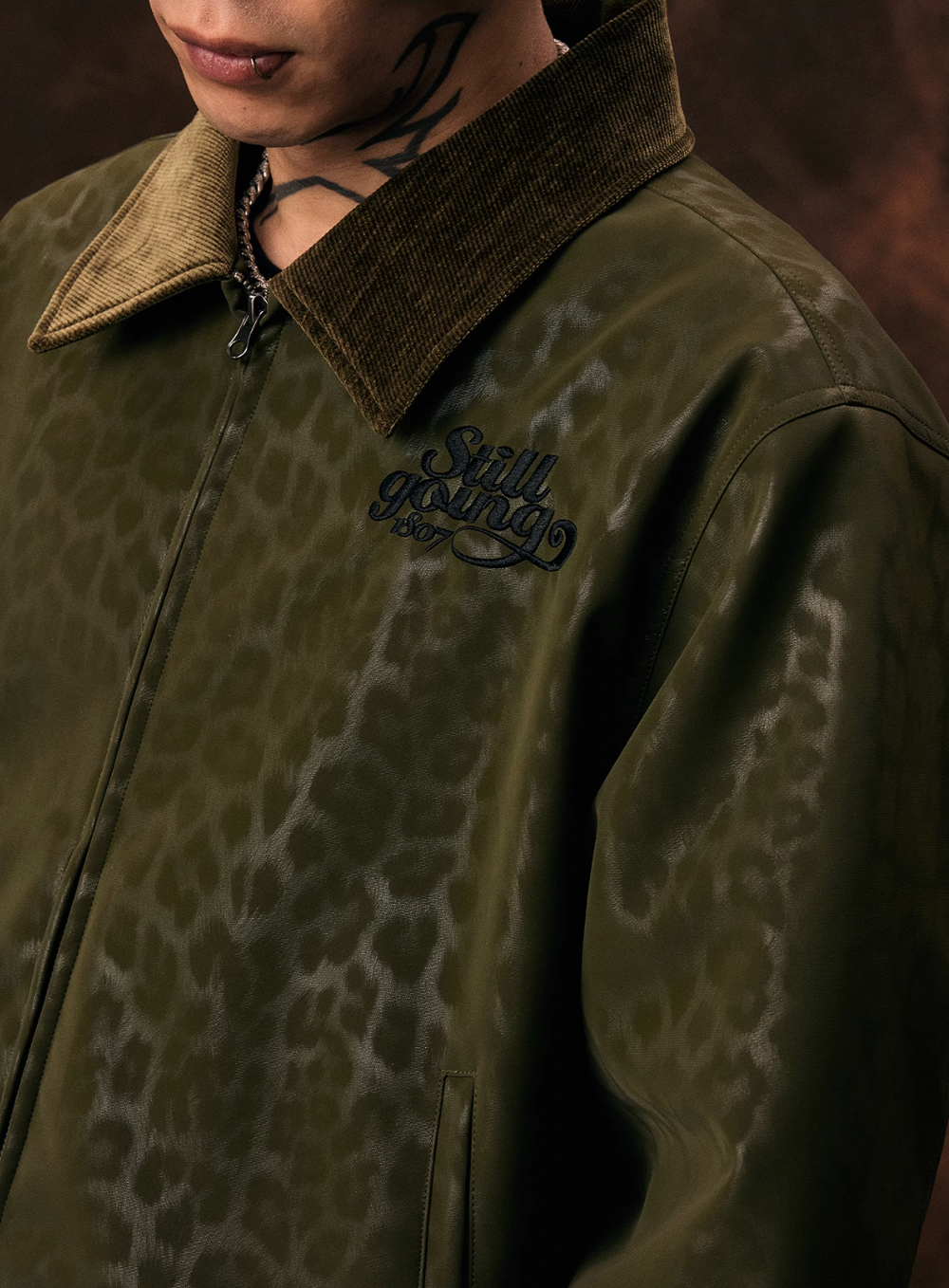 1807 Gradient Leopard Print Jacket