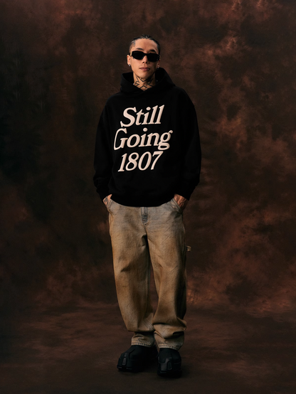 1807 STILL GOING Foam Print Hoodie