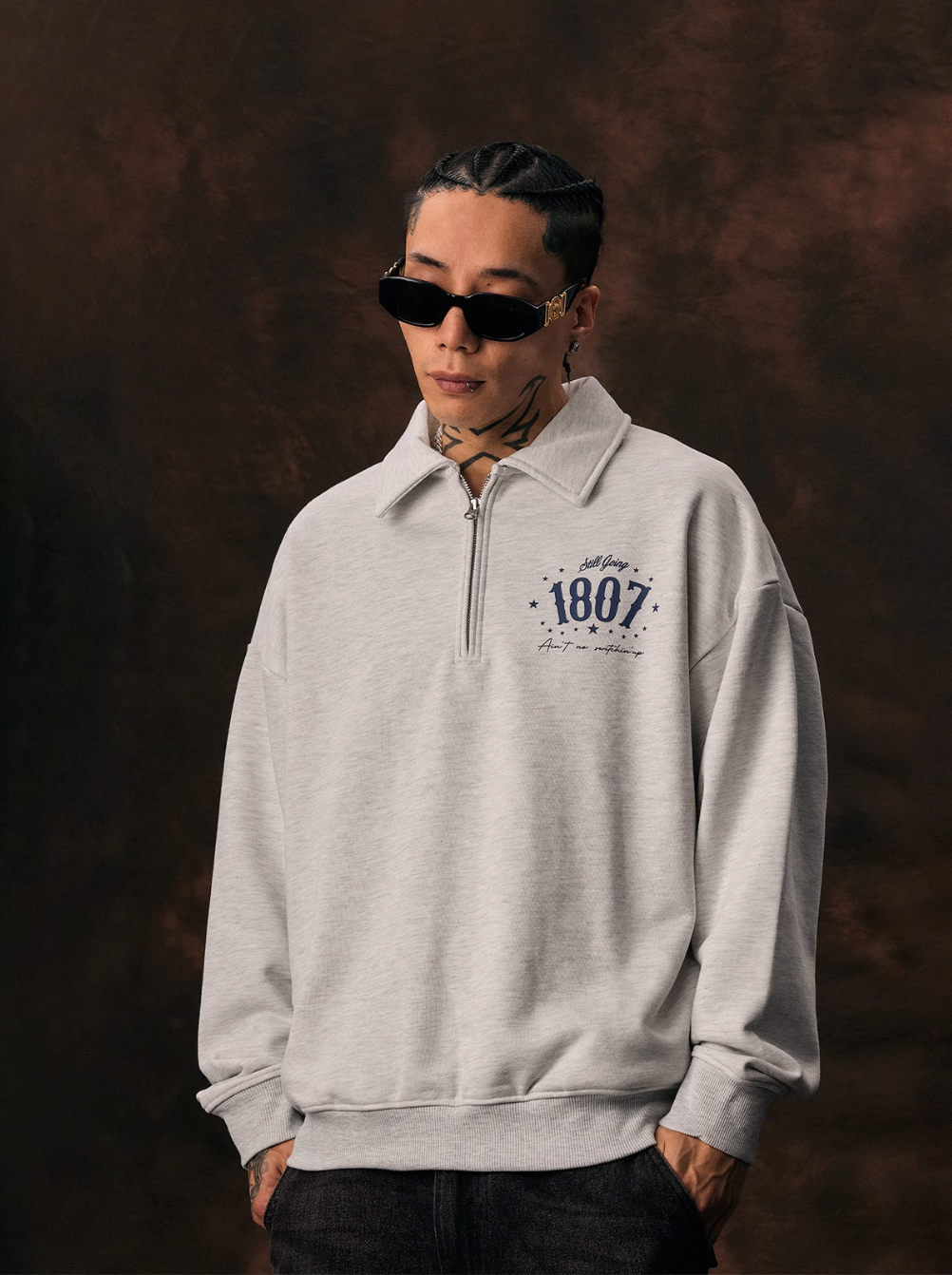 1807 Half Zip Polo Sweatshirt