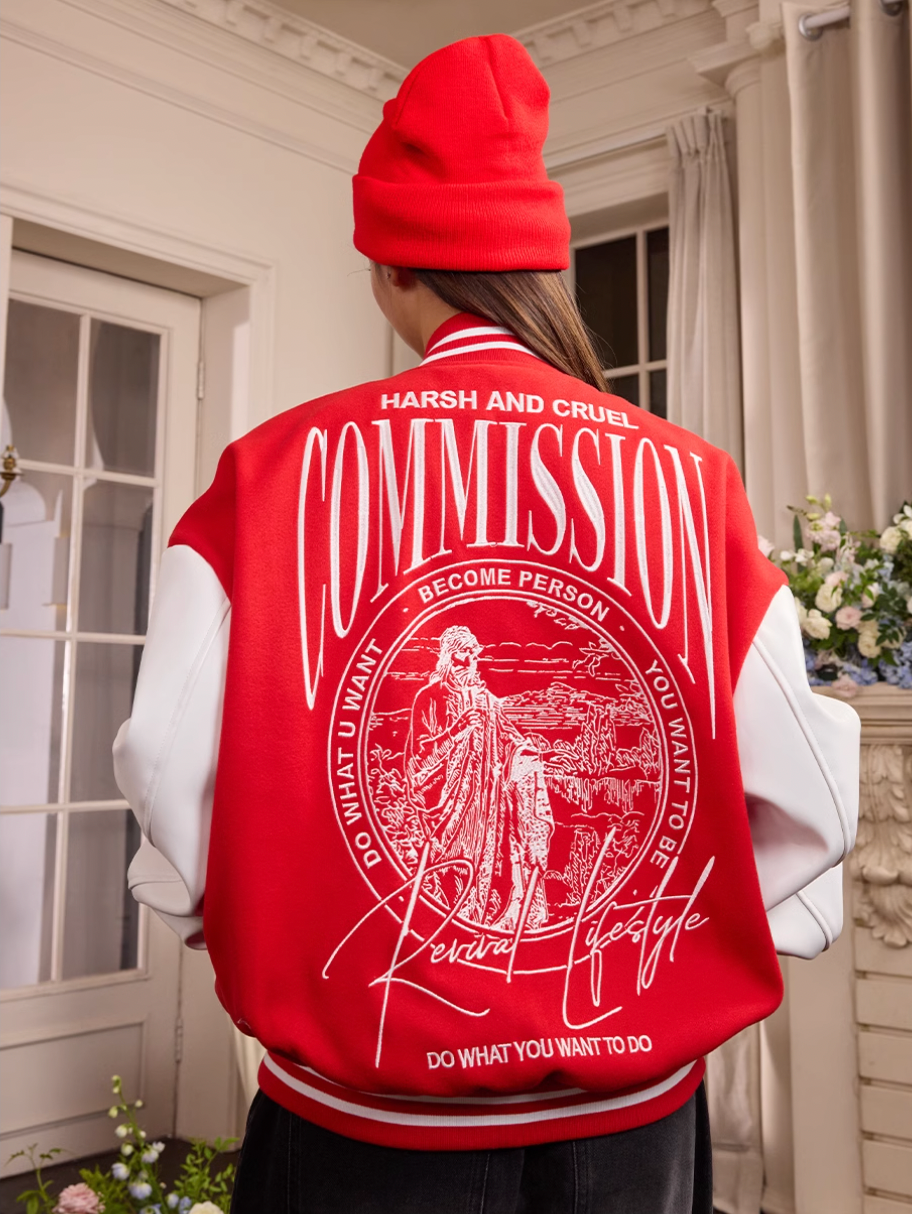 Harsh and Cruel Commission Embroidered Varsity Jacket