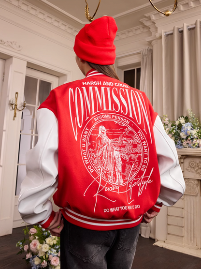 Harsh and Cruel Commission Embroidered Varsity Jacket