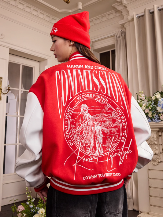 Harsh and Cruel Commission Embroidered Varsity Jacket