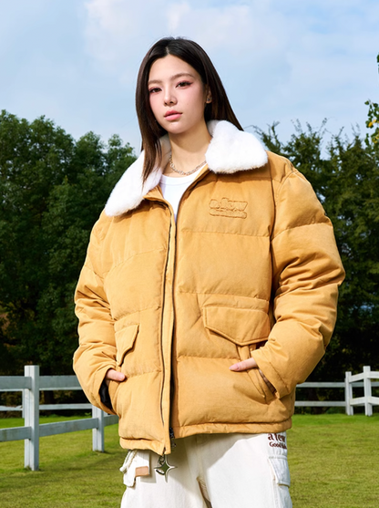 AFGK Removable Fur Collar Down Jacket