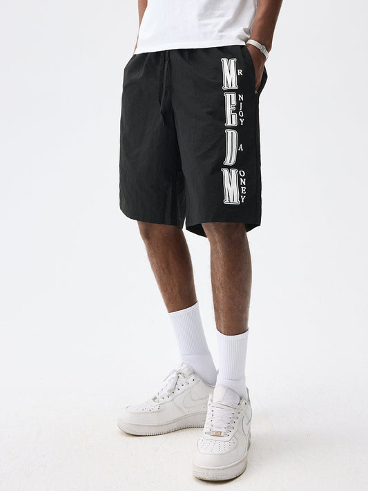 MEDM Nylon Letter Logo Sports Shorts