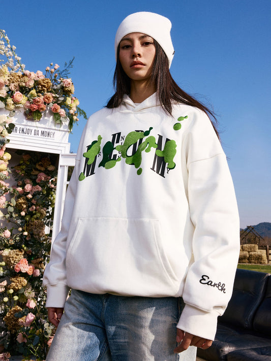 MEDM Grass Flocked Printed Hoodie