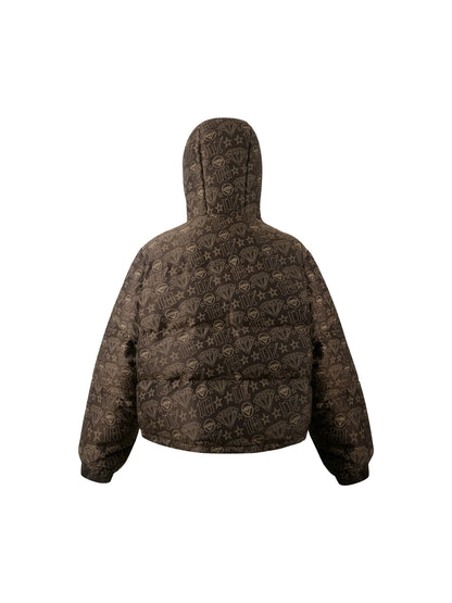 1807 Customized Full Logo Jacquard Down Jacket