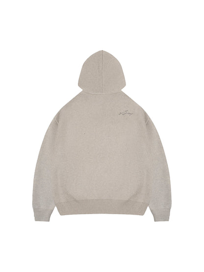 1807 Round Font Knit Hoodie