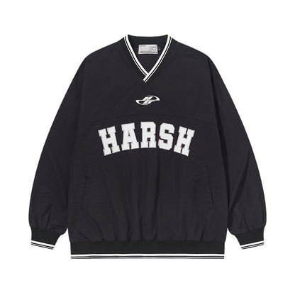 Harsh and Cruel V-Neck Embroidered Baseball Jersey