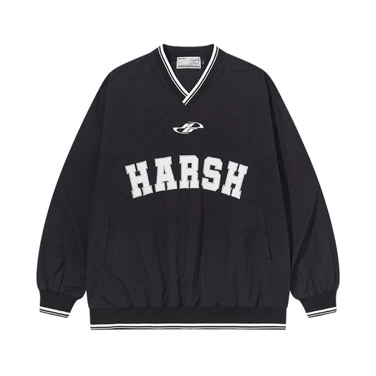 Harsh and Cruel V-Neck Embroidered Baseball Jersey