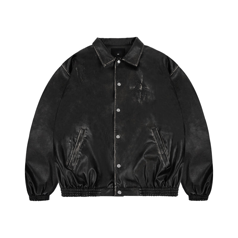 1807 Washed Leather Coach Jacket