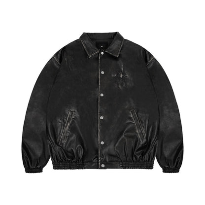 1807 Washed Leather Coach Jacket