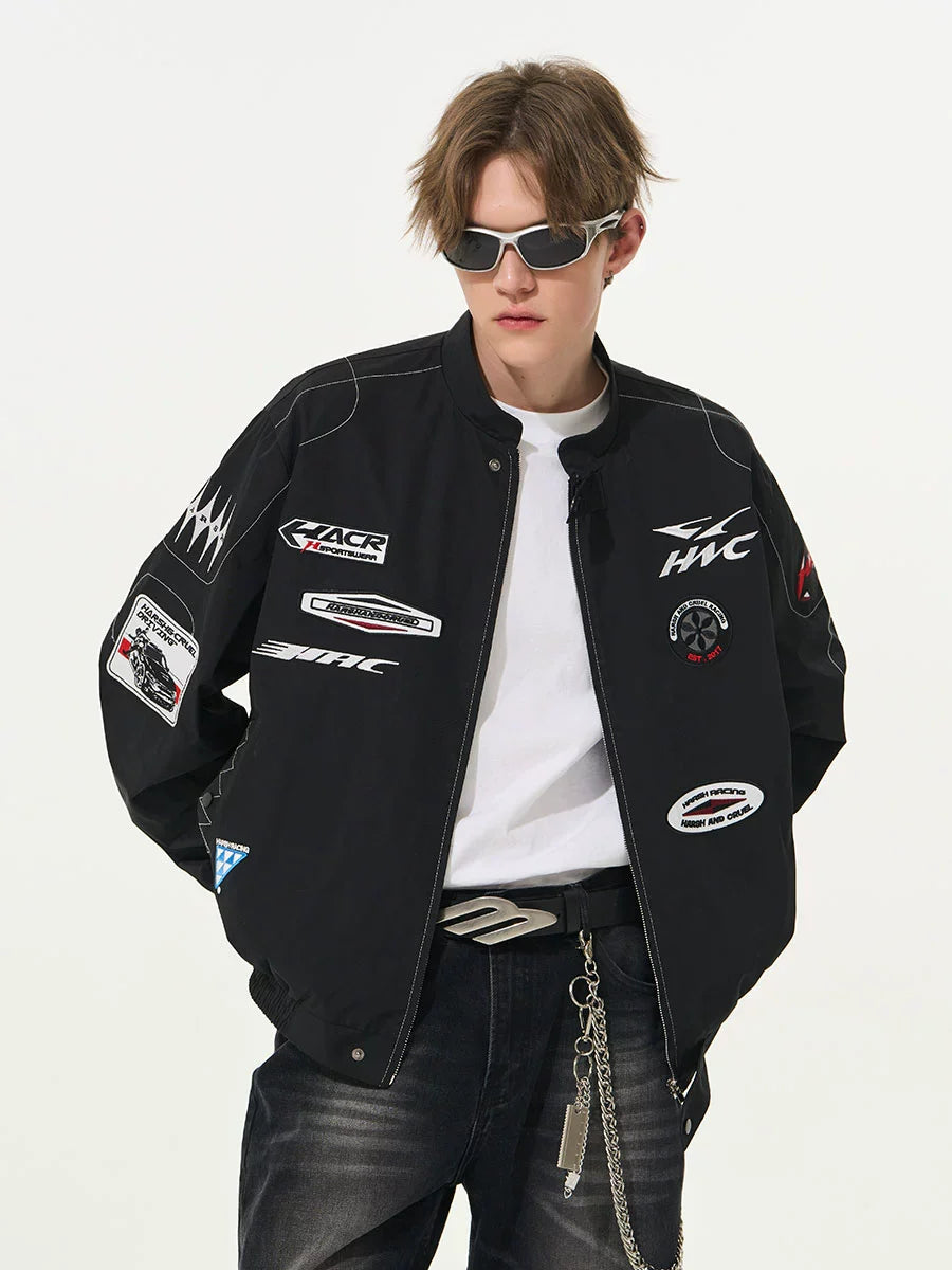 Harsh and Cruel Vintage Patches Racing Jacket