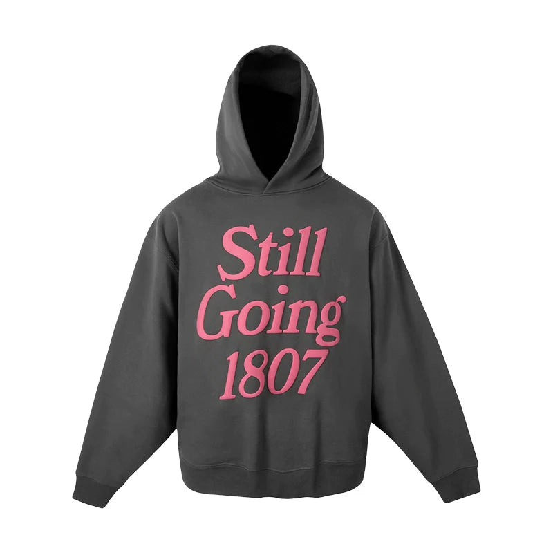 1807 STILL GOING Foam Print Hoodie