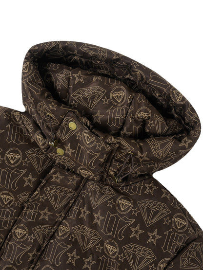 1807 Customized Full Logo Jacquard Down Jacket