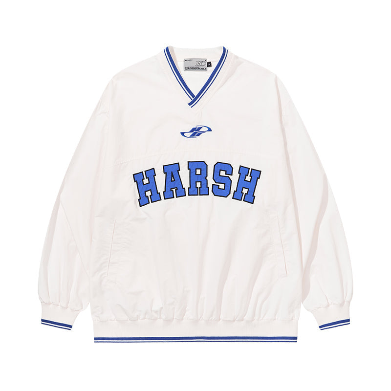 Harsh and Cruel V-Neck Embroidered Baseball Jersey