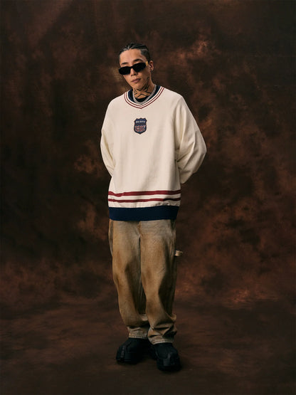 1807 Embroidered Chapter Hockey Knit Sweater