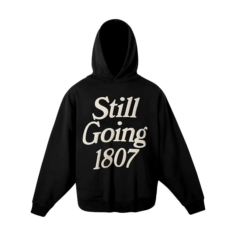 1807 STILL GOING Foam Print Hoodie