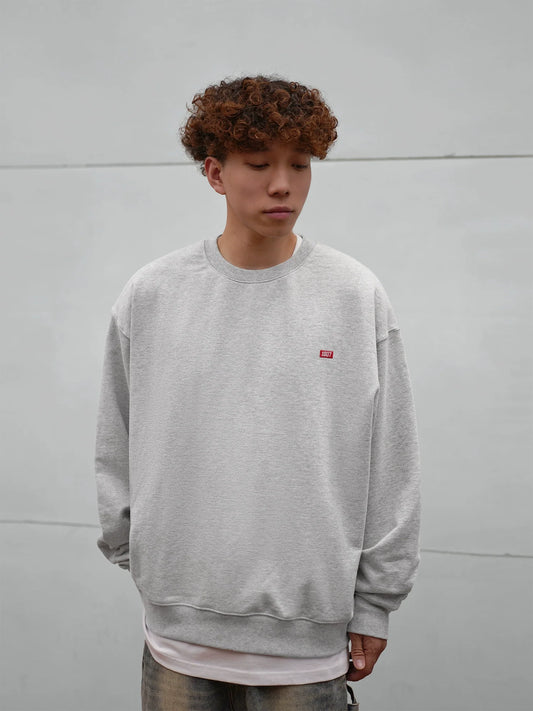 1807 One Point Box Logo Embroidery Sweatshirt